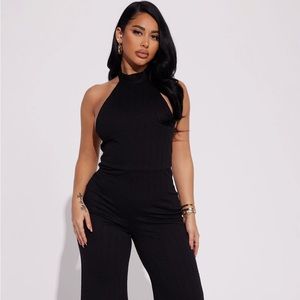 Fashion nova backless jumpsuit